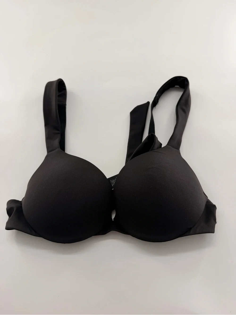 Skims Signature Swim Ultimate Push Up Bikini Top Onyx Black BT-TOP-5727W Size 2